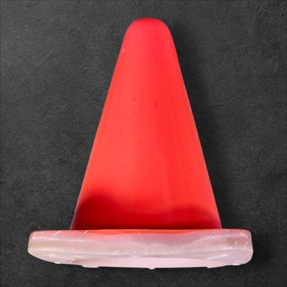 Mini Traffic Cone 4" Orange Heavy Rubber Desk Toy Caution Decor Rare Small Size - Picture 5 of 7